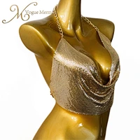 short metallic gold top